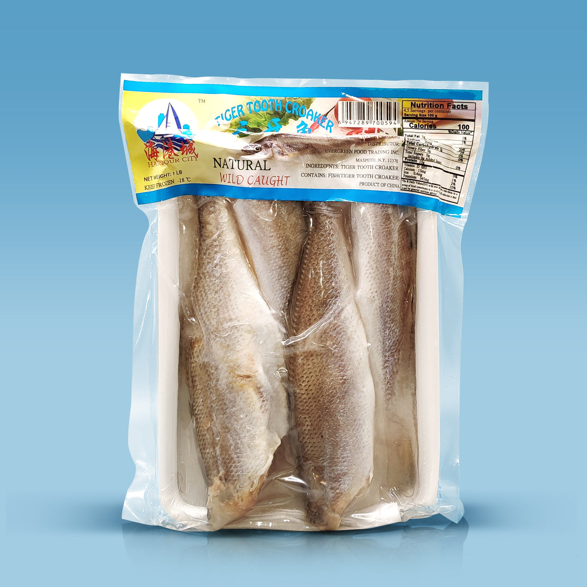 三去三牙魚 Tiger Tooth Croaker (24包x1LB/箱) – Evergreen Food Trading