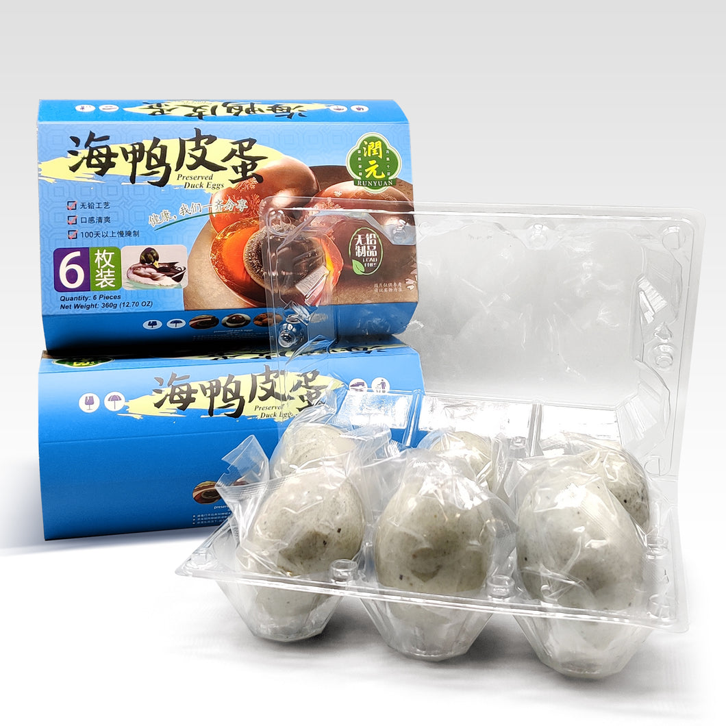 润元海鸭皮蛋 RUNYUAN Preserved duck egg (24盒*6只/箱)